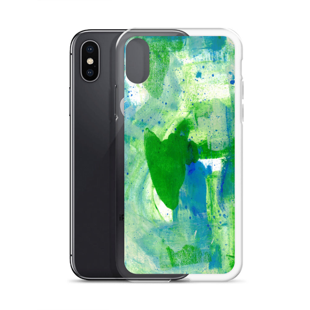 Green Mist Clear Case for iPhone® - Aquamarine Design - Artistic Gifts for Women - Art by Artist Tania Herrera from Aquamarine Design Studio