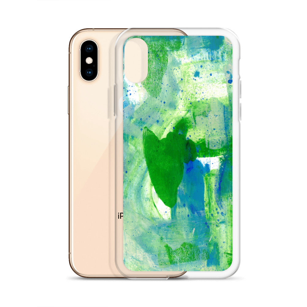 Green Mist Clear Case for iPhone® - Aquamarine Design - Artistic Gifts for Women - Art by Artist Tania Herrera from Aquamarine Design Studio
