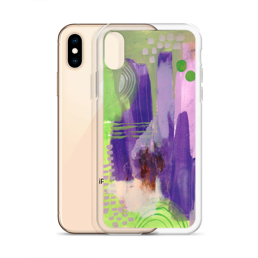 Purple Abstract II Clear Case for iPhone® - Aquamarine Design - Artistic Gifts for Women - Art by Artist Tania Herrera from Aquamarine Design Studio