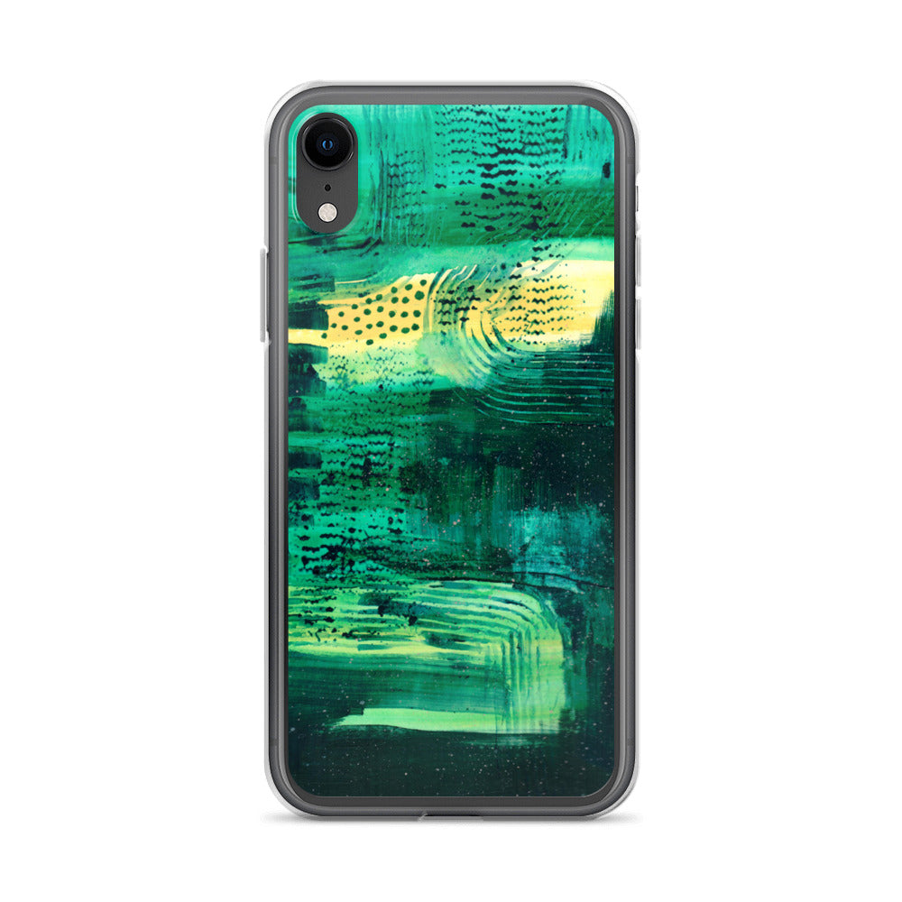 Deep Green Clear Case for iPhone® - Aquamarine Design - Artistic Gifts for Women - Art by Artist Tania Herrera from Aquamarine Design Studio