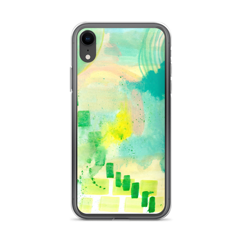 Abstract Aqua Clear Case for iPhone® - Aquamarine Design - Artistic Gifts for Women - Art by Artist Tania Herrera from Aquamarine Design Studio