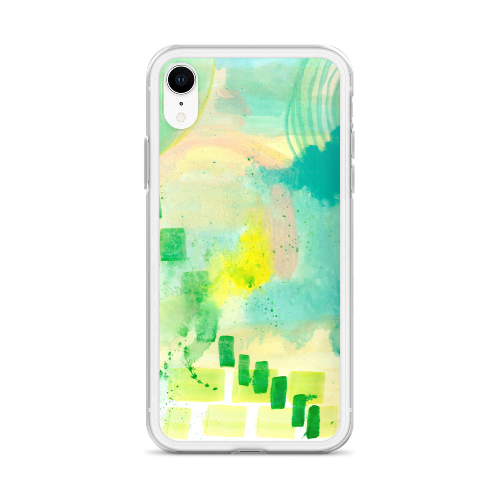Abstract Aqua Clear Case for iPhone® - Aquamarine Design - Artistic Gifts for Women - Art by Artist Tania Herrera from Aquamarine Design Studio