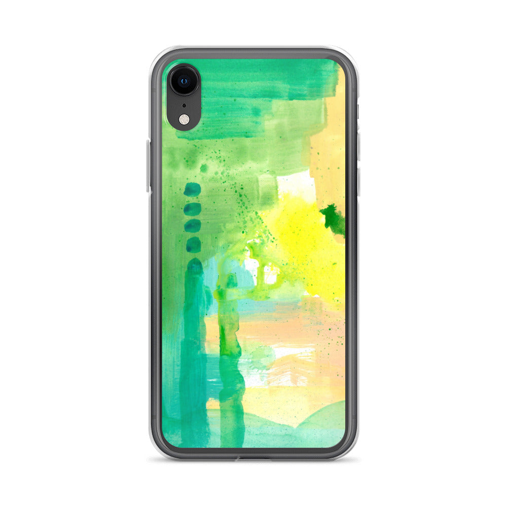 Aqua Abstract Design II Clear Case for iPhone® - Aquamarine Design - Artistic Gifts for Women - Art by Artist Tania Herrera from Aquamarine Design Studio