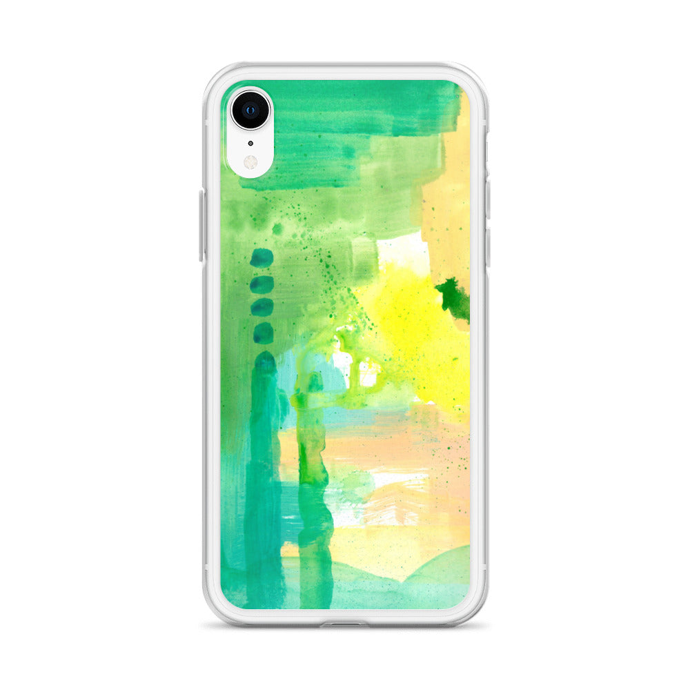 Aqua Abstract Design II Clear Case for iPhone® - Aquamarine Design - Artistic Gifts for Women - Art by Artist Tania Herrera from Aquamarine Design Studio