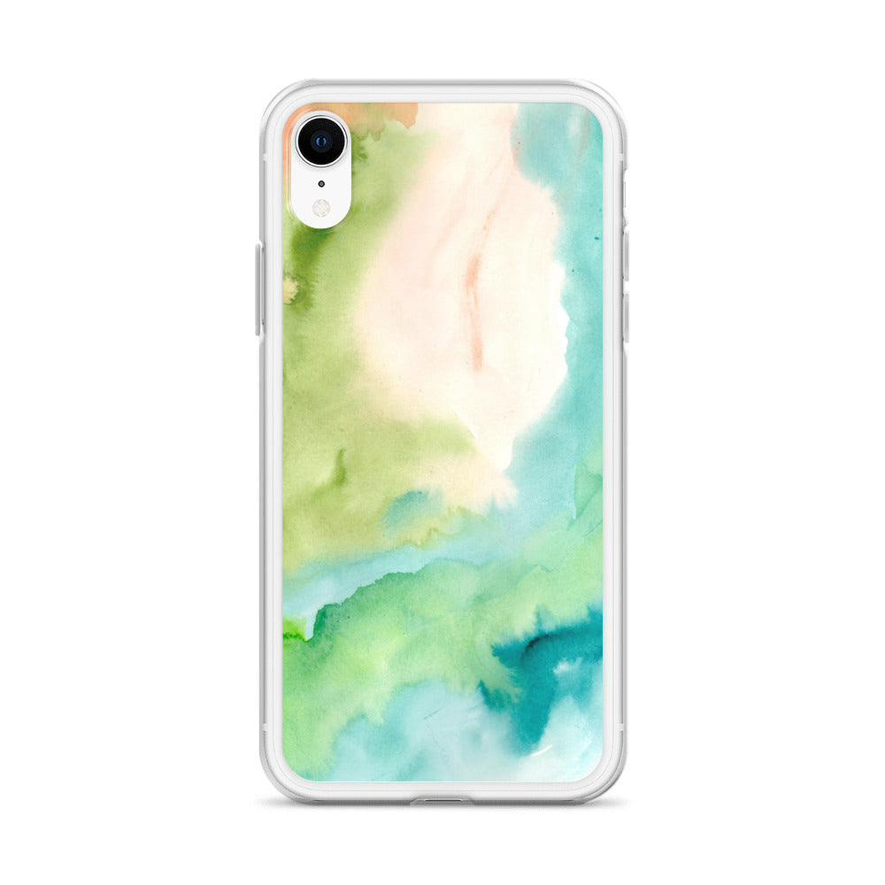 Soft Green Clear Case for iPhone® - Aquamarine Design - Artistic Gifts for Women - Art by Artist Tania Herrera from Aquamarine Design Studio