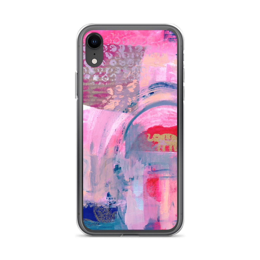 Collage Design Clear Case for iPhone® - Aquamarine Design - Artistic Gifts for Women - Art by Artist Tania Herrera from Aquamarine Design Studio