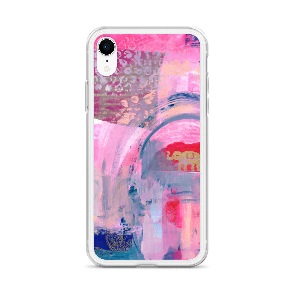 Collage Design Clear Case for iPhone® - Aquamarine Design - Artistic Gifts for Women - Art by Artist Tania Herrera from Aquamarine Design Studio