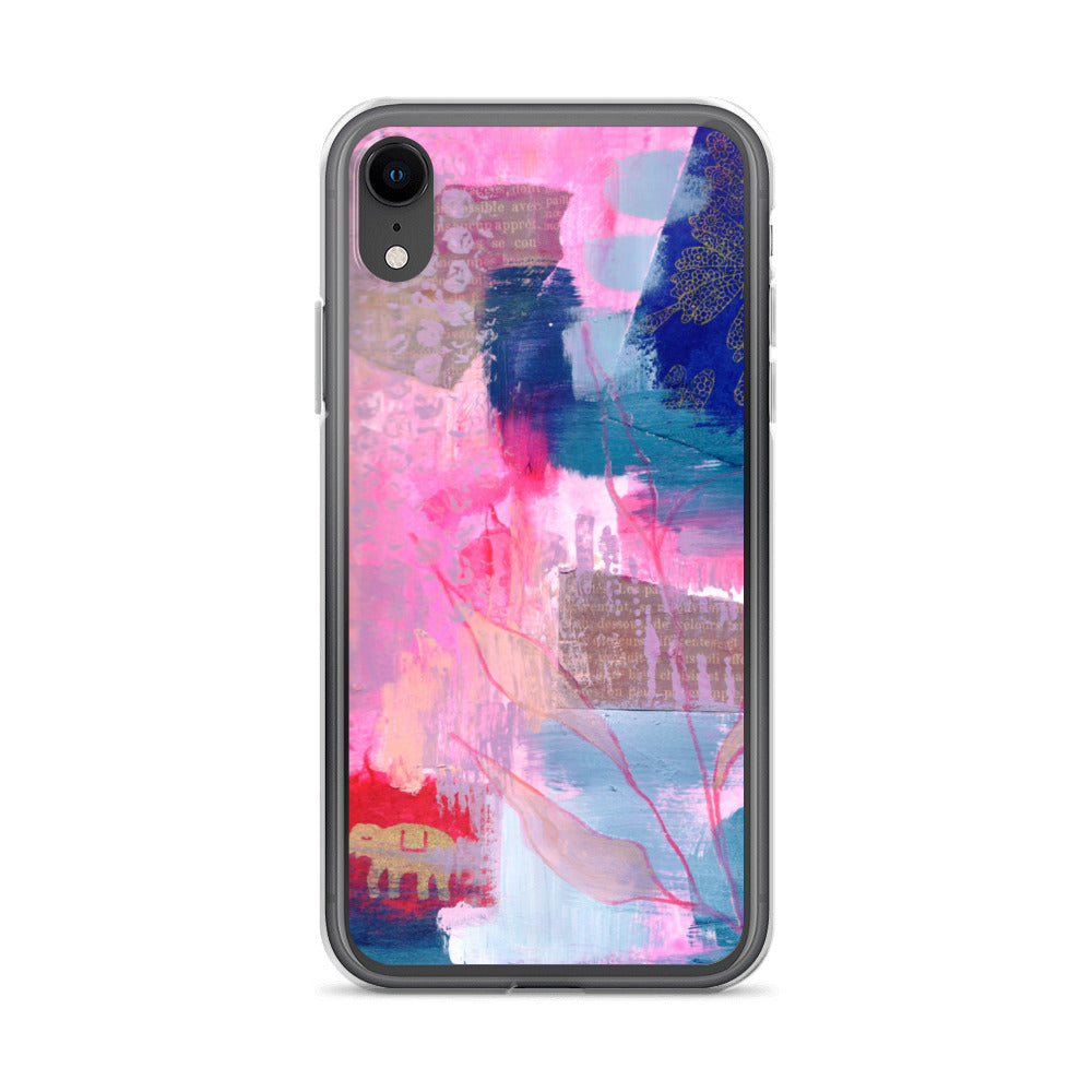 Collage Design Clear Case for iPhone® - Aquamarine Design - Artistic Gifts for Women - Art by Artist Tania Herrera from Aquamarine Design Studio