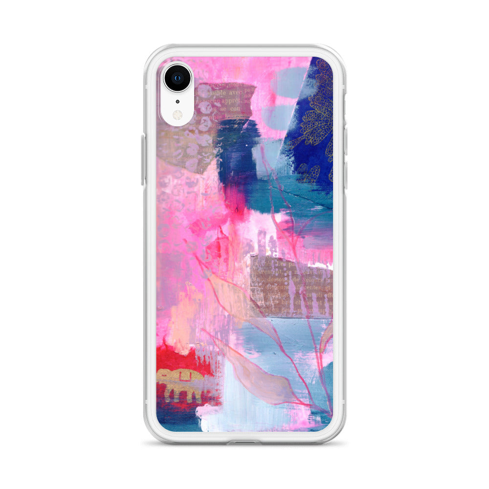 Collage Design Clear Case for iPhone® - Aquamarine Design - Artistic Gifts for Women - Art by Artist Tania Herrera from Aquamarine Design Studio