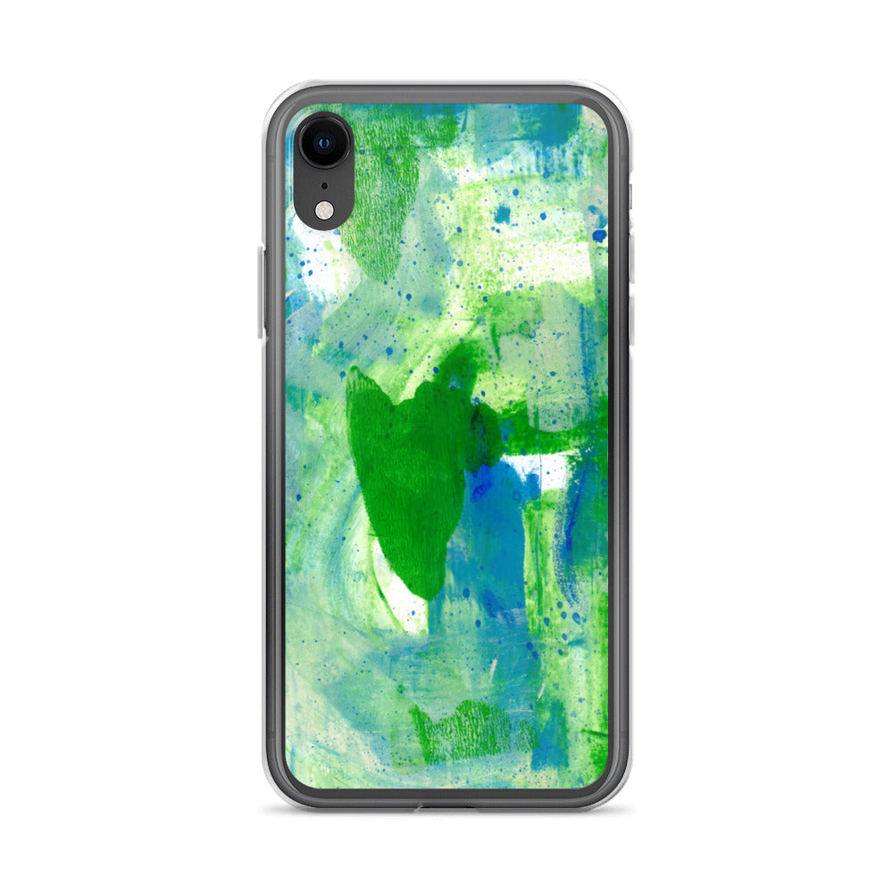 Green Mist Clear Case for iPhone® - Aquamarine Design - Artistic Gifts for Women - Art by Artist Tania Herrera from Aquamarine Design Studio