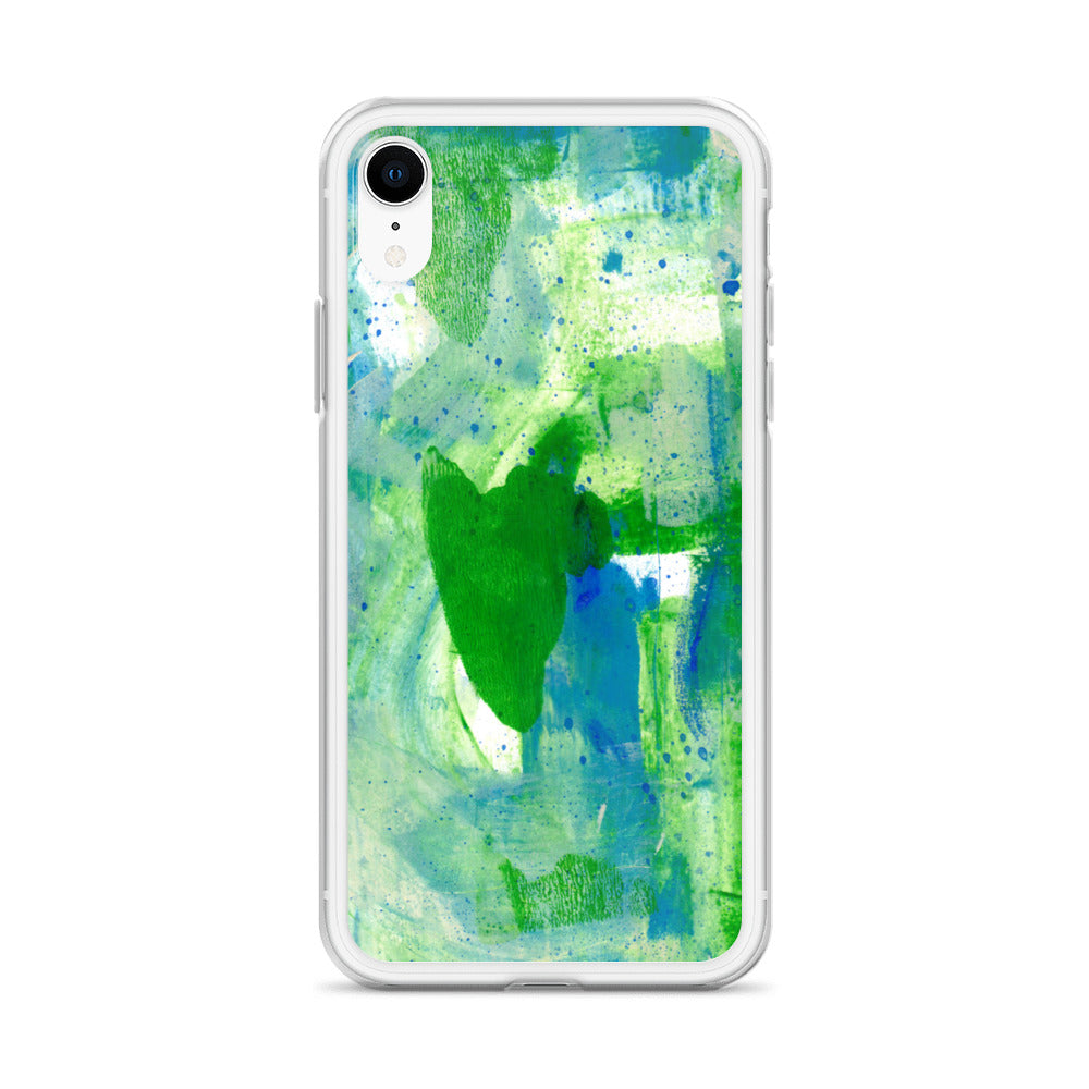 Green Mist Clear Case for iPhone® - Aquamarine Design - Artistic Gifts for Women - Art by Artist Tania Herrera from Aquamarine Design Studio