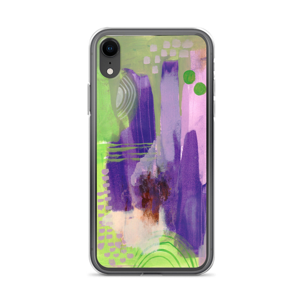 Purple Abstract II Clear Case for iPhone® - Aquamarine Design - Artistic Gifts for Women - Art by Artist Tania Herrera from Aquamarine Design Studio