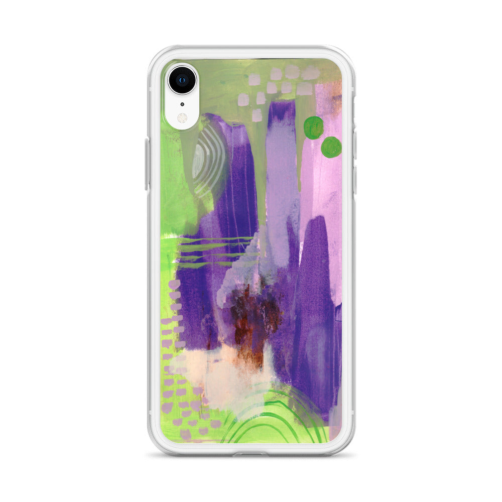 Purple Abstract II Clear Case for iPhone® - Aquamarine Design - Artistic Gifts for Women - Art by Artist Tania Herrera from Aquamarine Design Studio
