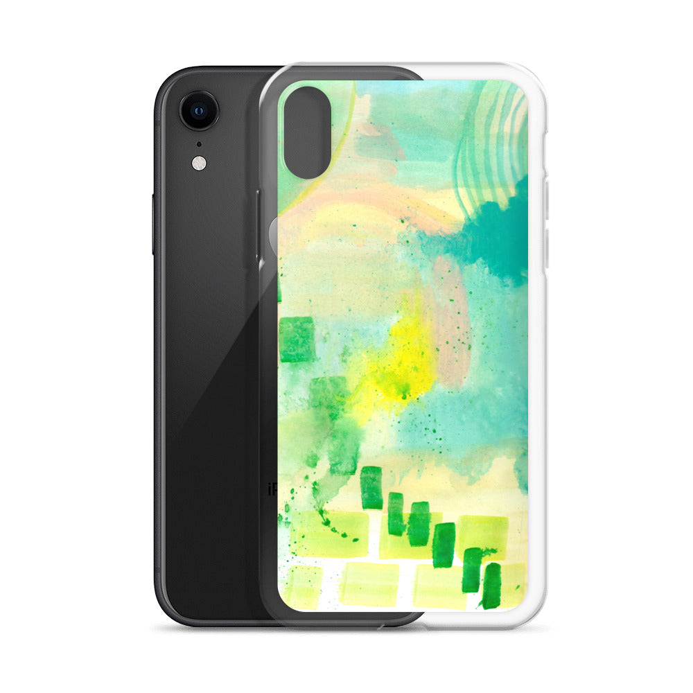 Abstract Aqua Clear Case for iPhone® - Aquamarine Design - Artistic Gifts for Women - Art by Artist Tania Herrera from Aquamarine Design Studio