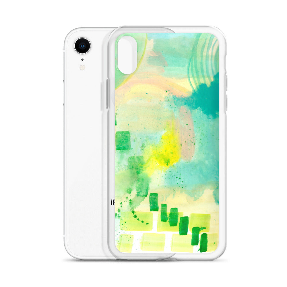 Abstract Aqua Clear Case for iPhone® - Aquamarine Design - Artistic Gifts for Women - Art by Artist Tania Herrera from Aquamarine Design Studio