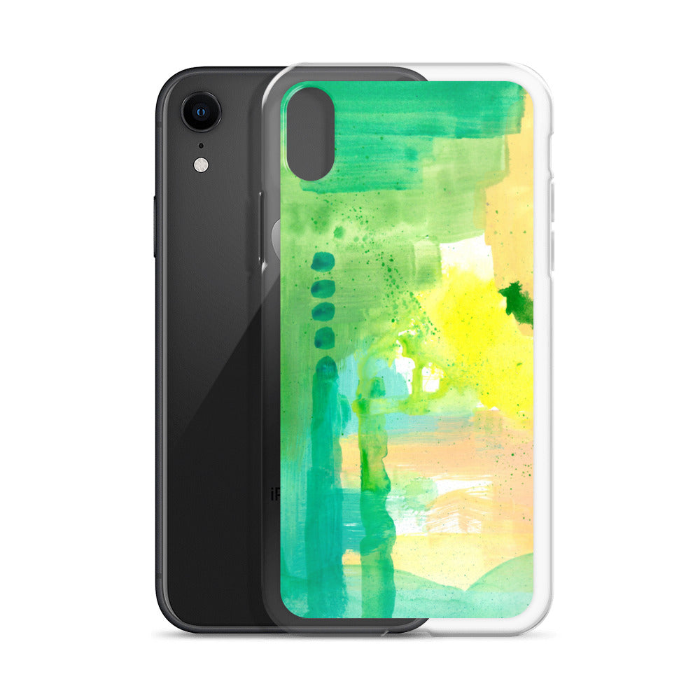 Aqua Abstract Design II Clear Case for iPhone® - Aquamarine Design - Artistic Gifts for Women - Art by Artist Tania Herrera from Aquamarine Design Studio