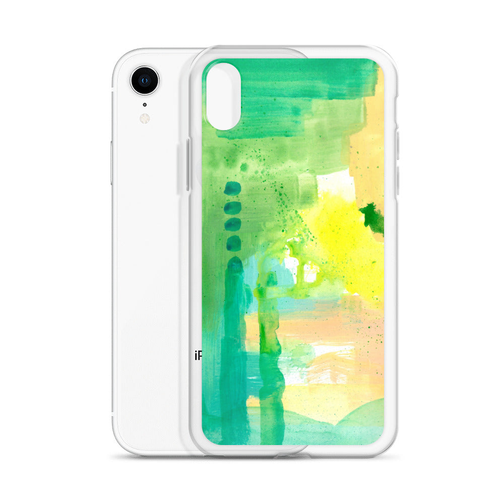 Aqua Abstract Design II Clear Case for iPhone® - Aquamarine Design - Artistic Gifts for Women - Art by Artist Tania Herrera from Aquamarine Design Studio