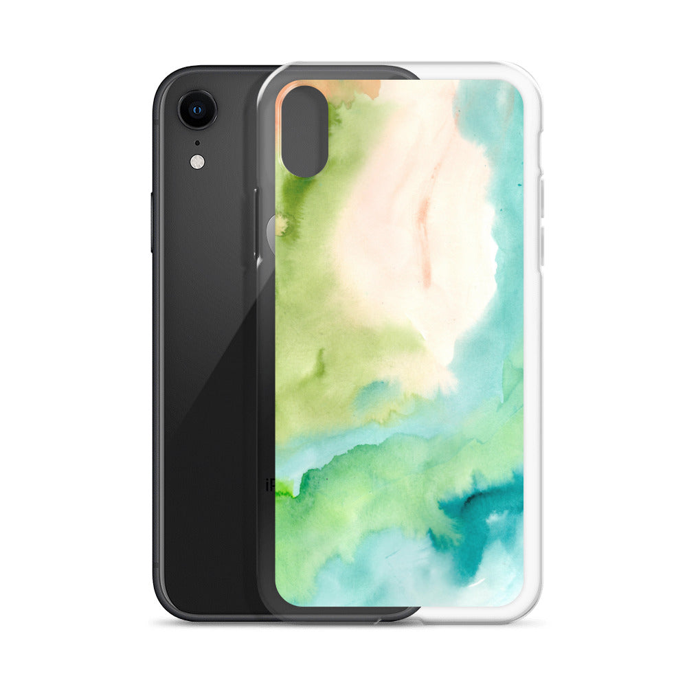 Soft Green Clear Case for iPhone® - Aquamarine Design - Artistic Gifts for Women - Art by Artist Tania Herrera from Aquamarine Design Studio