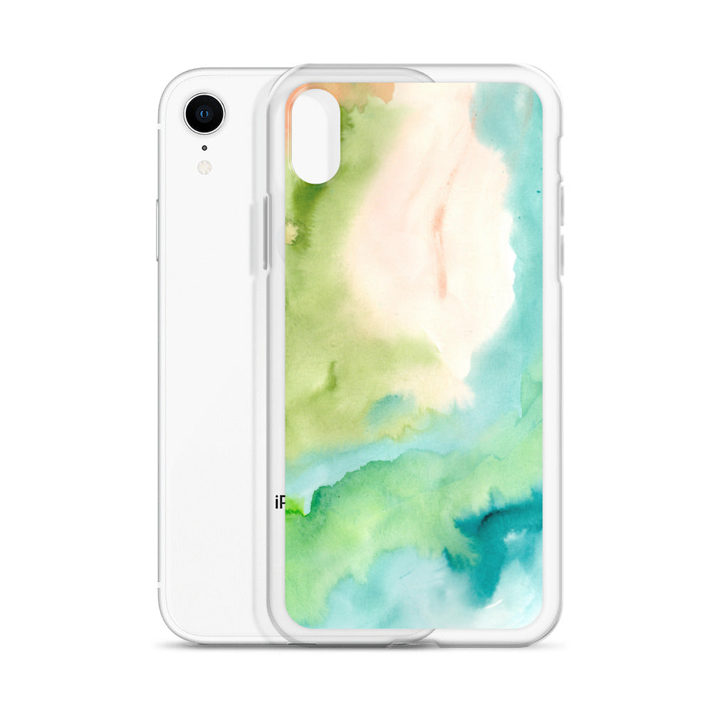 Soft Green Clear Case for iPhone® - Aquamarine Design - Artistic Gifts for Women - Art by Artist Tania Herrera from Aquamarine Design Studio