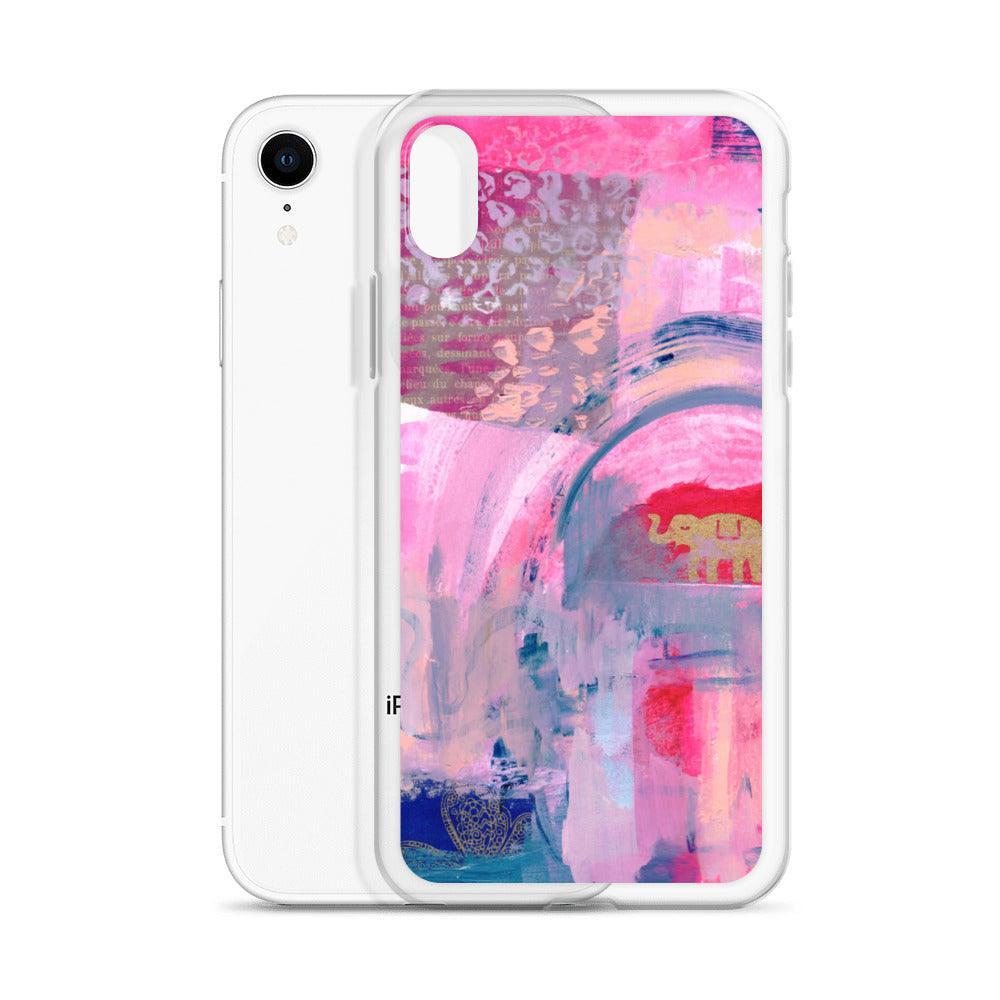 Collage Design Clear Case for iPhone® - Aquamarine Design - Artistic Gifts for Women - Art by Artist Tania Herrera from Aquamarine Design Studio