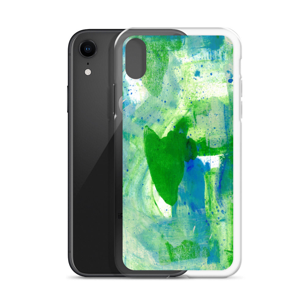 Green Mist Clear Case for iPhone® - Aquamarine Design - Artistic Gifts for Women - Art by Artist Tania Herrera from Aquamarine Design Studio