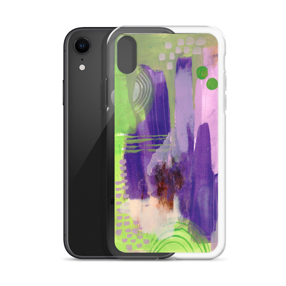 Purple Abstract II Clear Case for iPhone® - Aquamarine Design - Artistic Gifts for Women - Art by Artist Tania Herrera from Aquamarine Design Studio