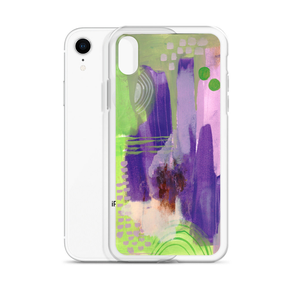Purple Abstract II Clear Case for iPhone® - Aquamarine Design - Artistic Gifts for Women - Art by Artist Tania Herrera from Aquamarine Design Studio