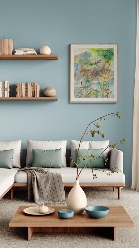 Dragonflies on the Wheat Field - Art Print