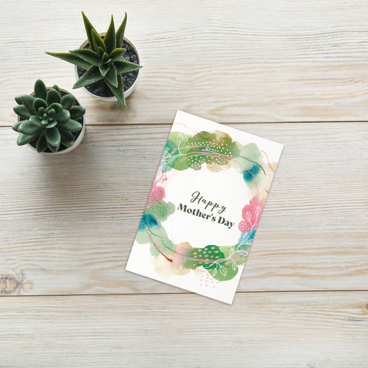 Happy Mother's Day Greeting Card - Aquamarine Design - Artistic Gifts for Women - Art by Artist Tania Herrera from Aquamarine Design Studio