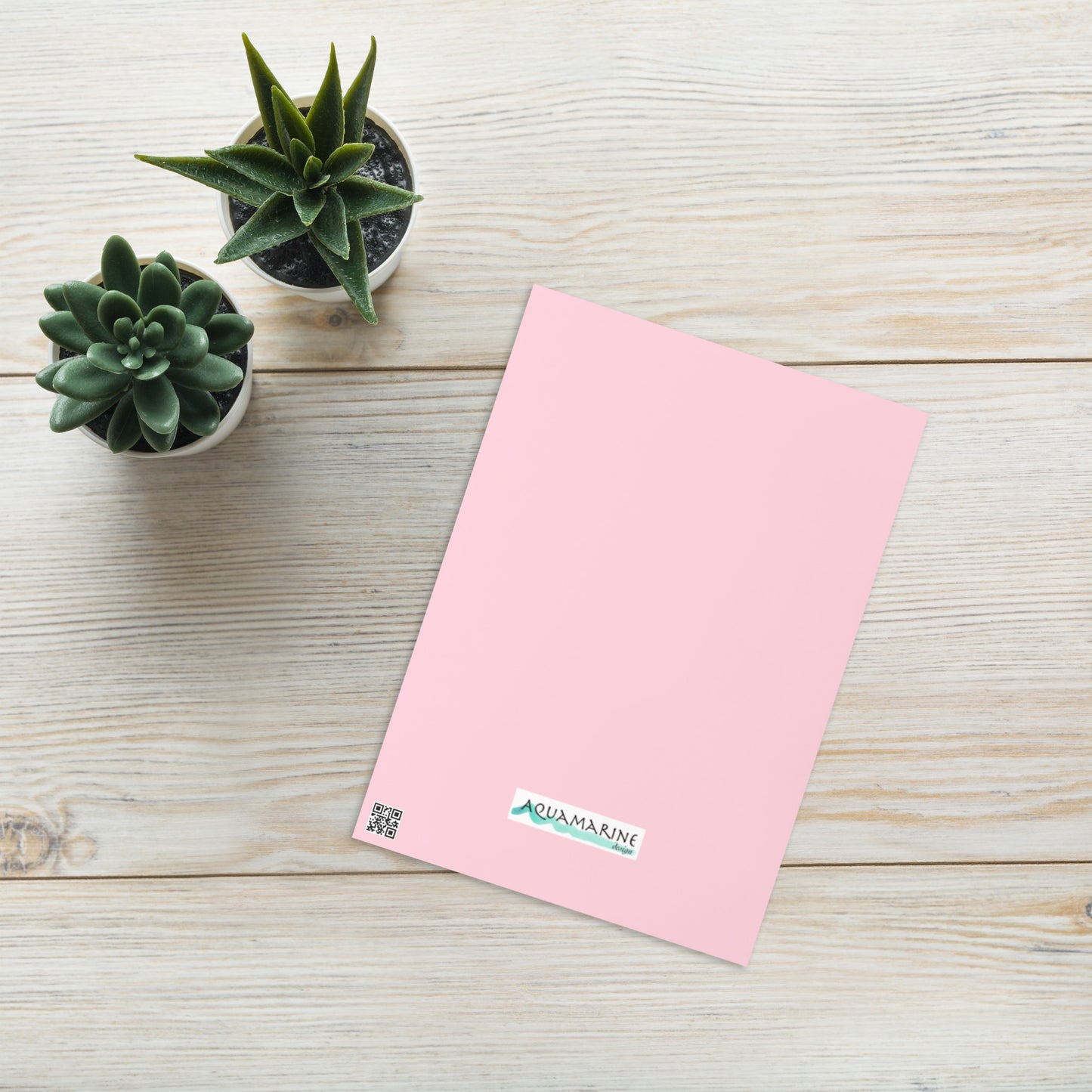 Hearts Valentine Greeting card - Aquamarine Design - Artistic Gifts for Women - Art by Artist Tania Herrera from Aquamarine Design Studio