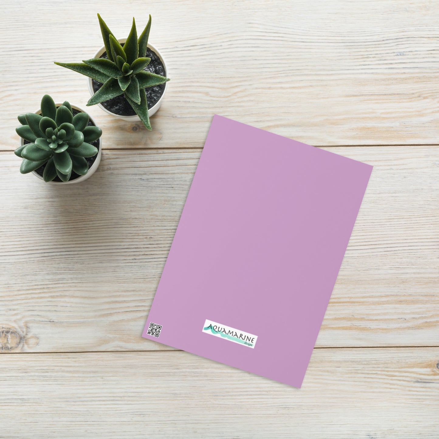 Be Mine Valentine Greeting card - Aquamarine Design - Artistic Gifts for Women - Art by Artist Tania Herrera from Aquamarine Design Studio