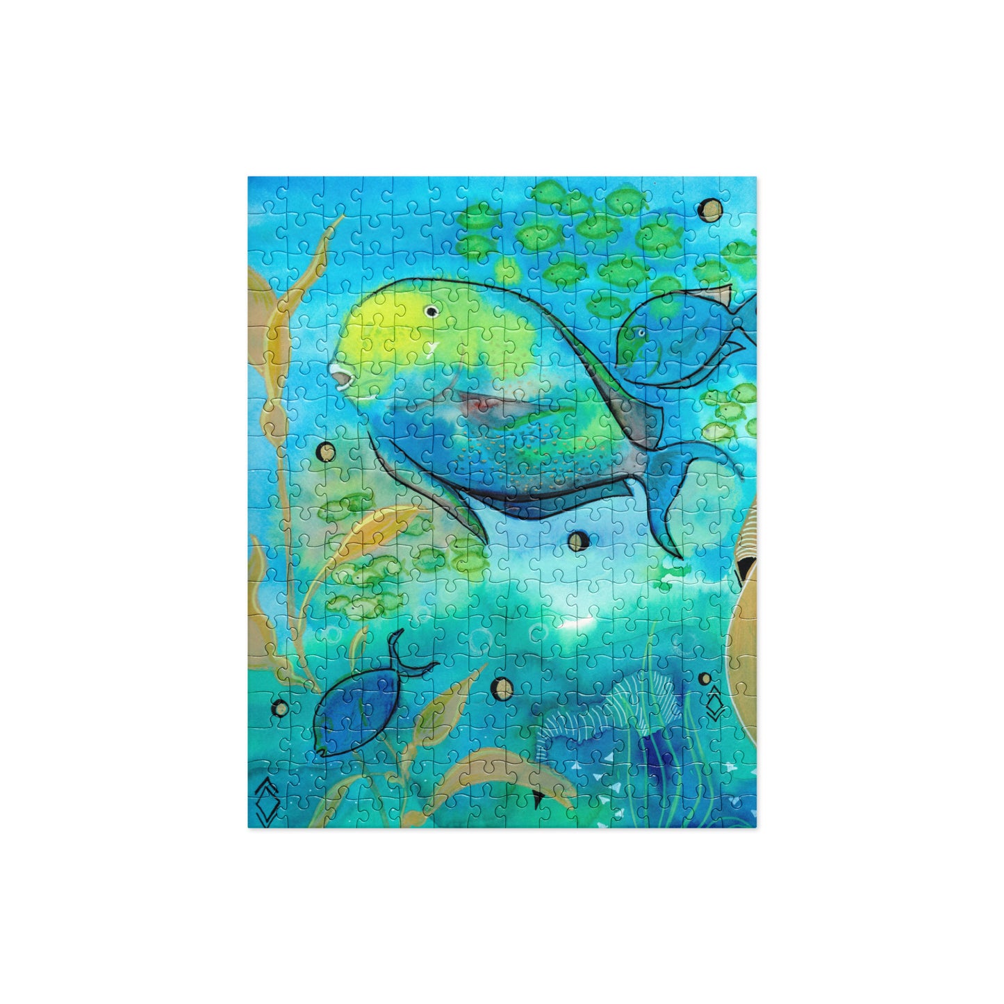 Ocean Jigsaw puzzle - Aquamarine Design - Artistic Gifts for Women - Art by Artist Tania Herrera from Aquamarine Design Studio