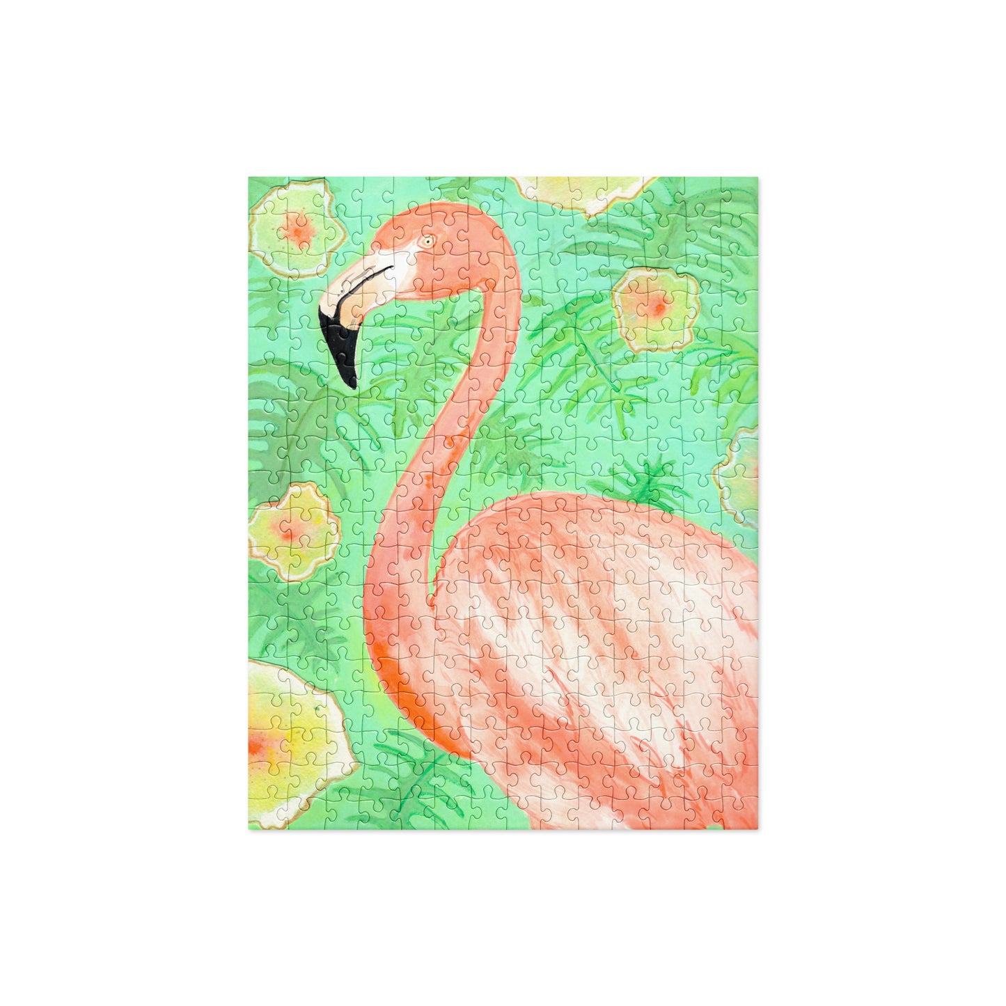 Flamingo Jigsaw puzzle - Aquamarine Design - Artistic Gifts for Women - Art by Artist Tania Herrera from Aquamarine Design Studio
