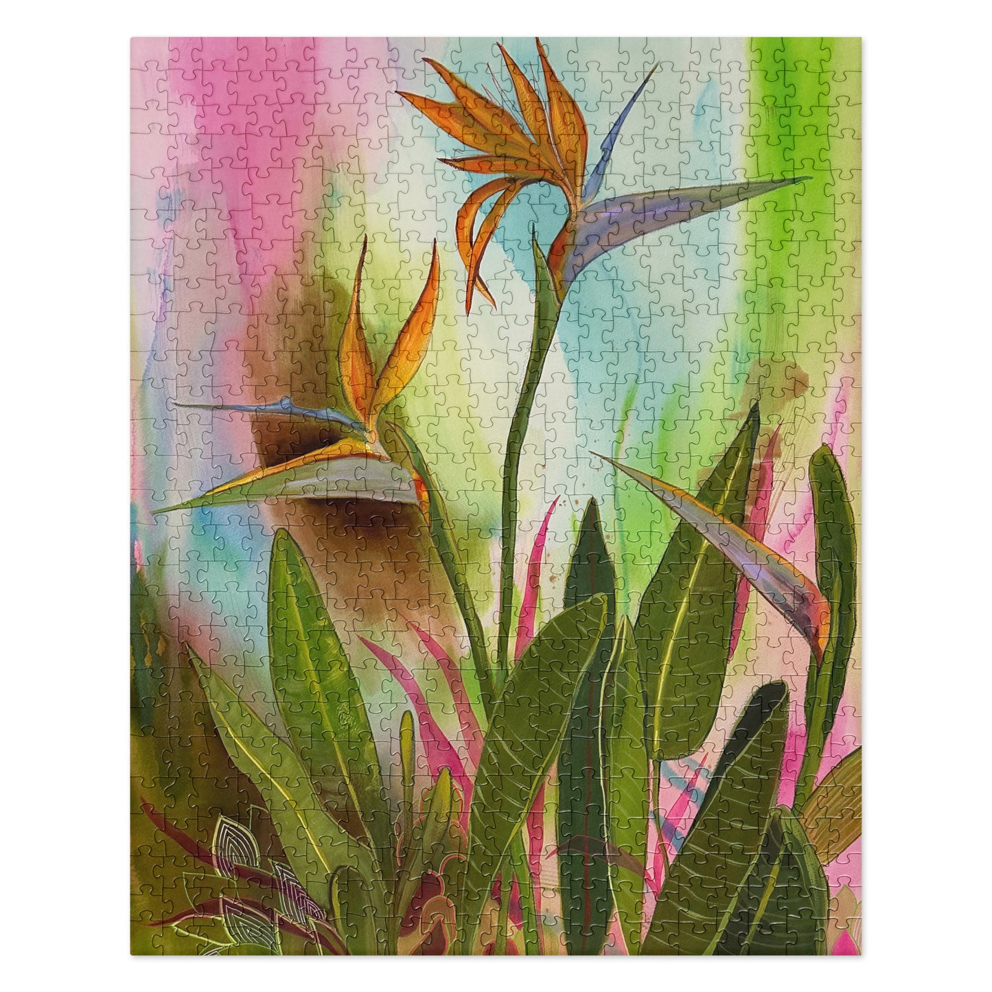 Birds of Paradise-Jigsaw puzzle - Aquamarine Design - Artistic Gifts for Women - Art by Artist Tania Herrera from Aquamarine Design Studio