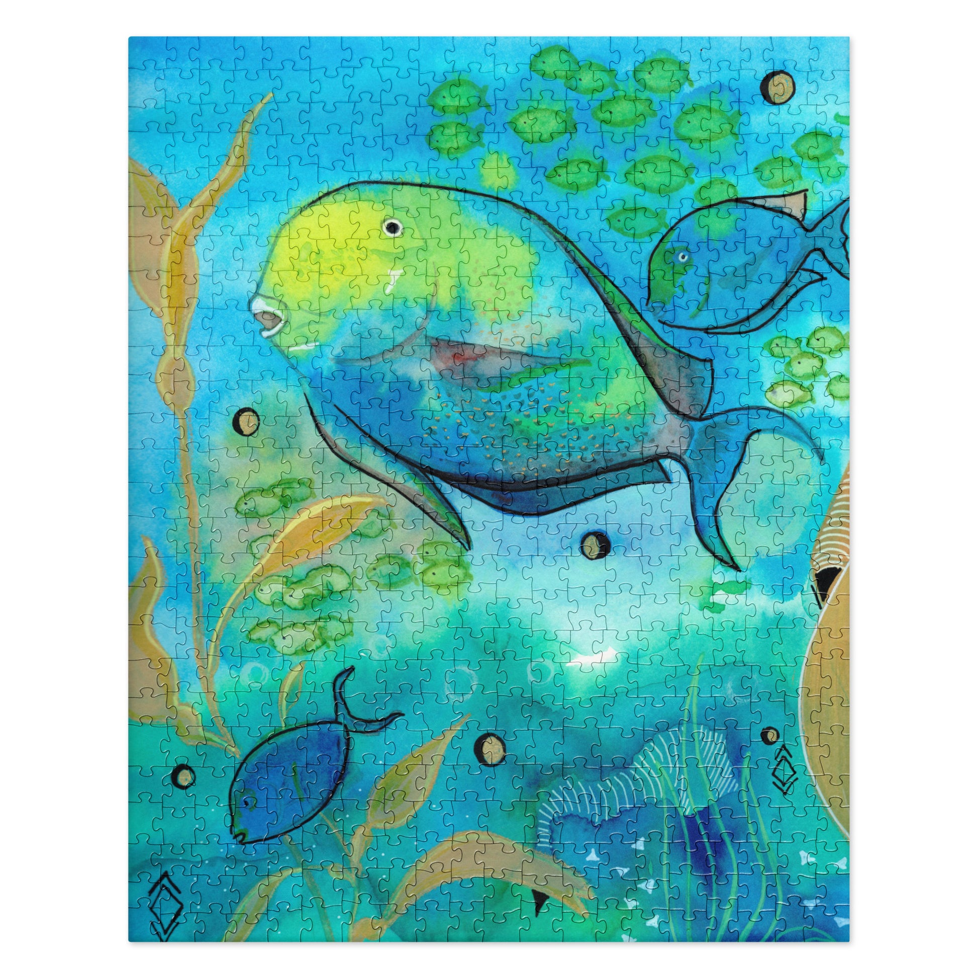 Ocean Jigsaw puzzle - Aquamarine Design - Artistic Gifts for Women - Art by Artist Tania Herrera from Aquamarine Design Studio