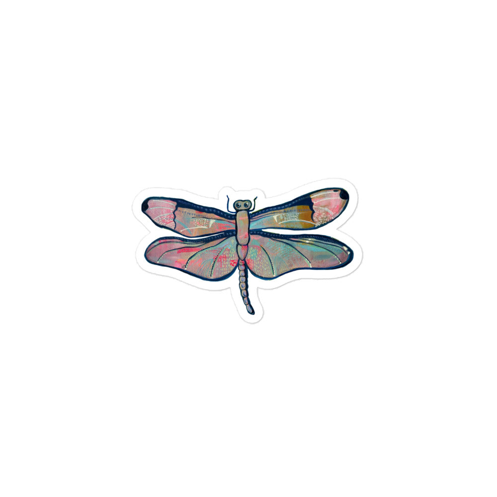 Dragonfly Sticker - Aquamarine Design - Artistic Gifts for Women - Art by Artist Tania Herrera from Aquamarine Design Studio