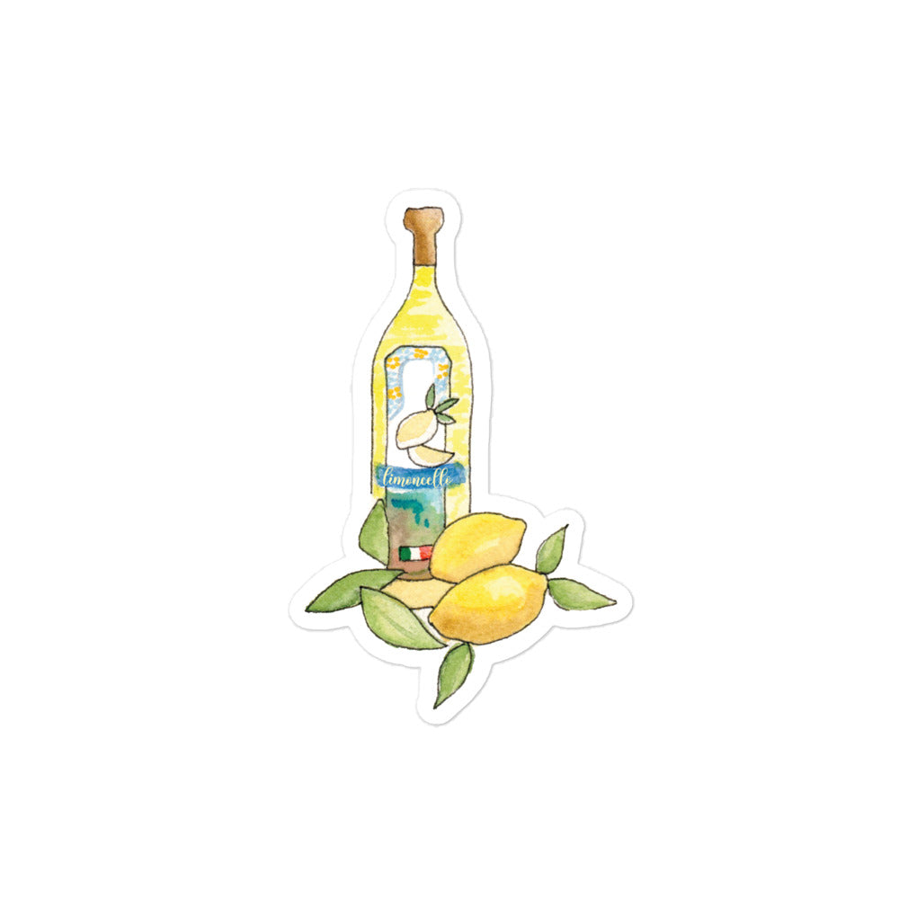 Limoncello Bubble-free stickers - Aquamarine Design - Artistic Gifts for Women - Art by Artist Tania Herrera from Aquamarine Design Studio