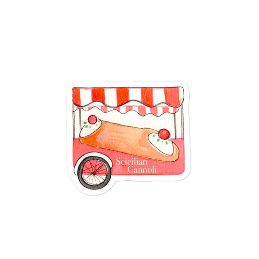 Cannoli Bubble-free stickers - Aquamarine Design - Artistic Gifts for Women - Art by Artist Tania Herrera from Aquamarine Design Studio