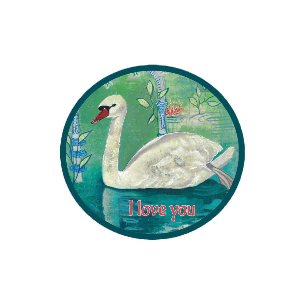 I love you Bubble-free stickers - Aquamarine Design - Artistic Gifts for Women - Art by Artist Tania Herrera from Aquamarine Design Studio