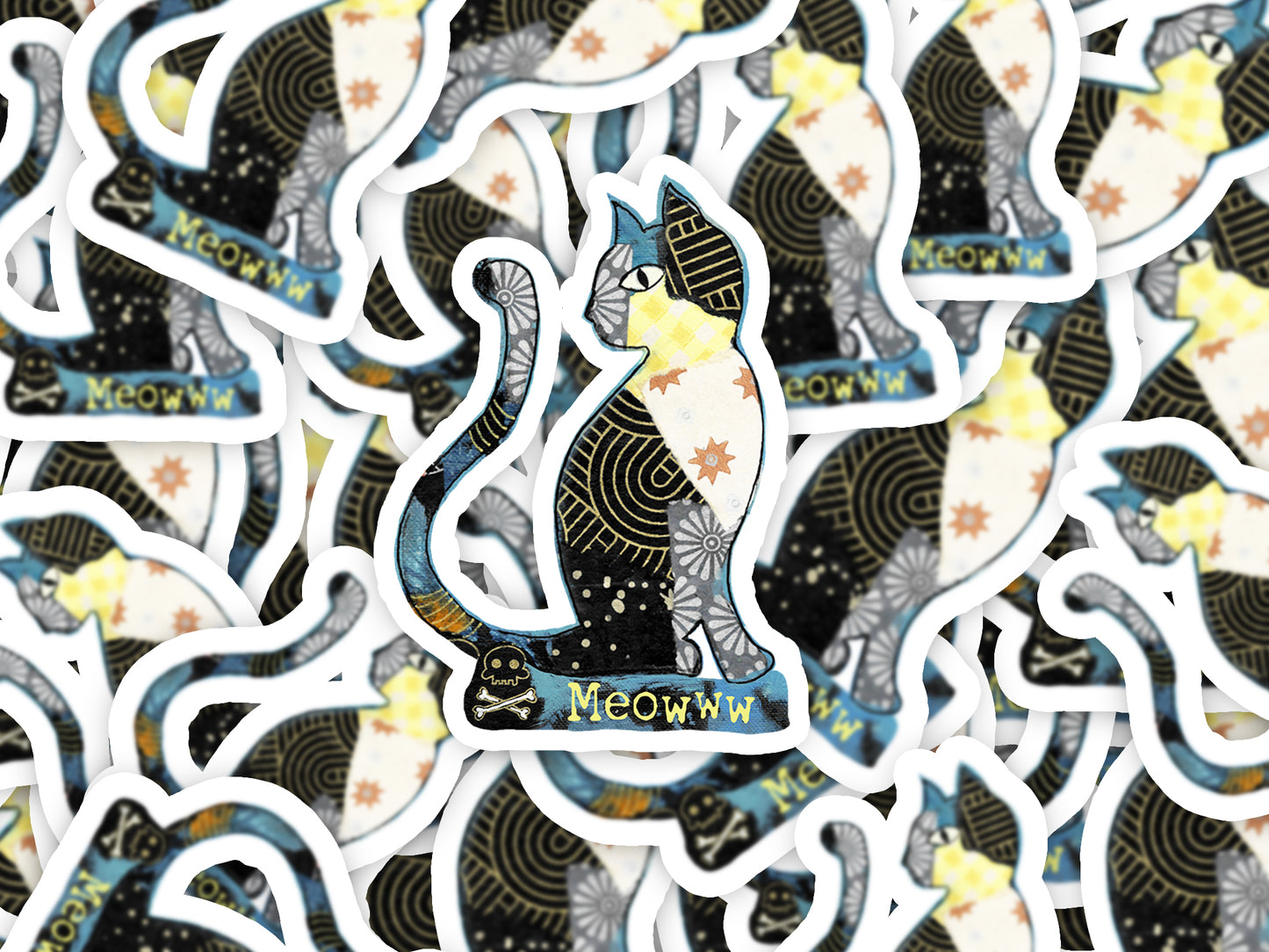 Meowww halloween sticker