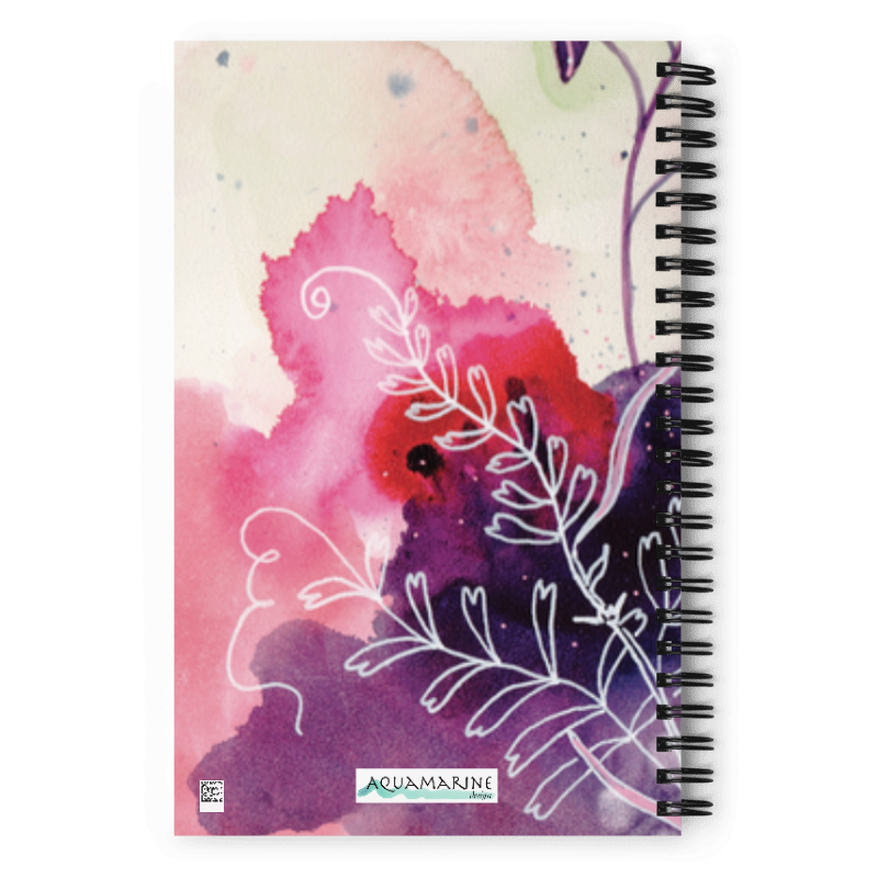 Playful Spiral notebook - Aquamarine Design - Artistic Gifts for Women - Art by Artist Tania Herrera from Aquamarine Design Studio