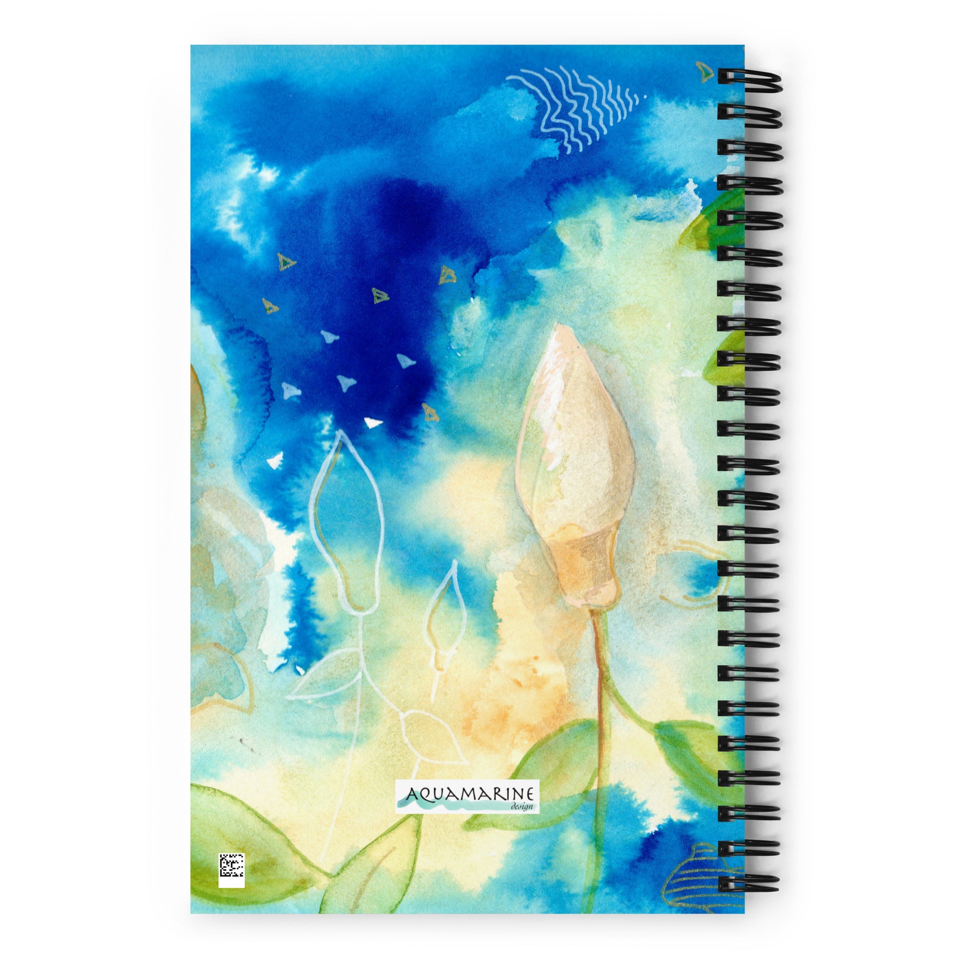 Magnolia Spiral notebook - Aquamarine Design - Artistic Gifts for Women - Art by Artist Tania Herrera from Aquamarine Design Studio