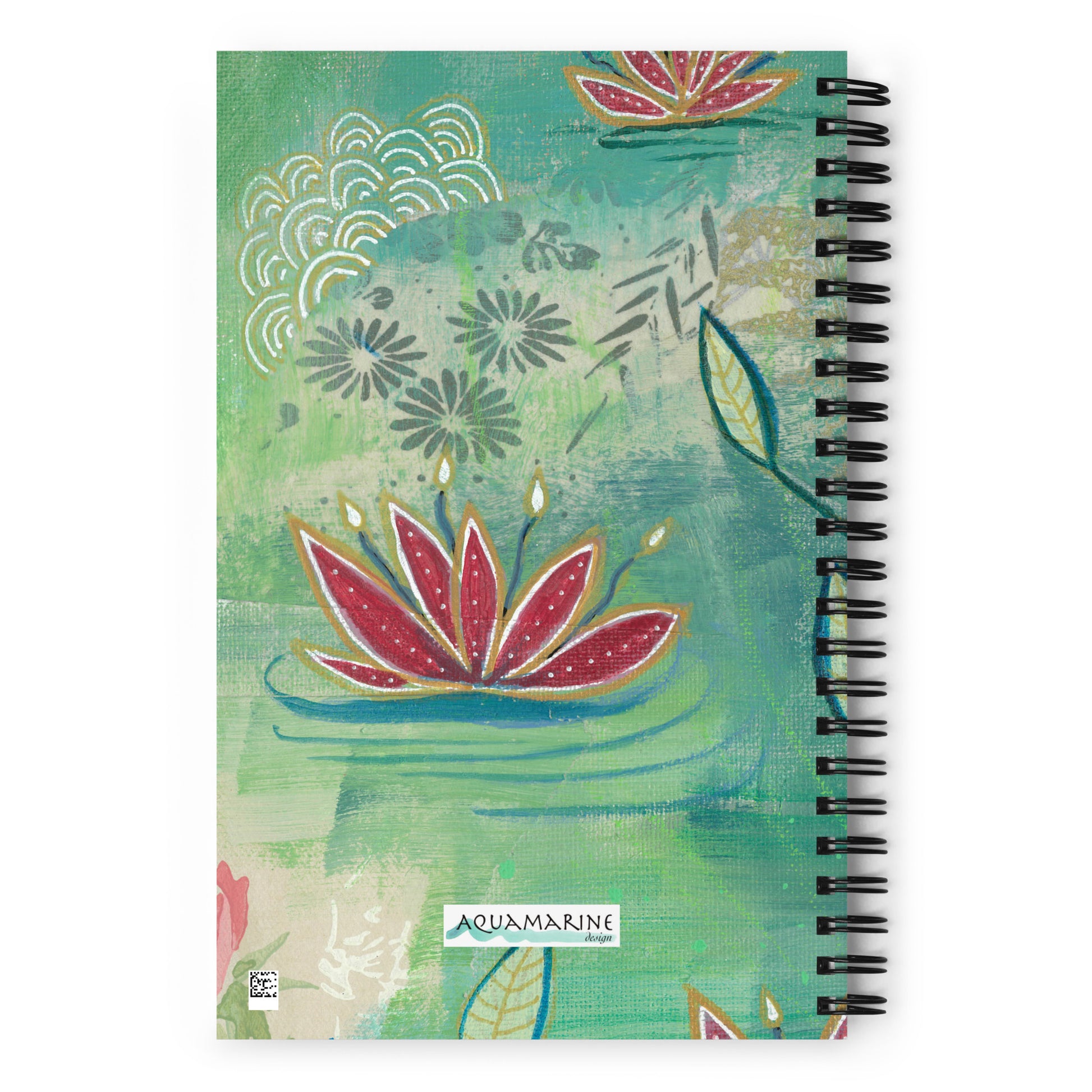 She Believed she could, so she did Spiral notebook - Aquamarine Design - Artistic Gifts for Women - Art by Artist Tania Herrera from Aquamarine Design Studio
