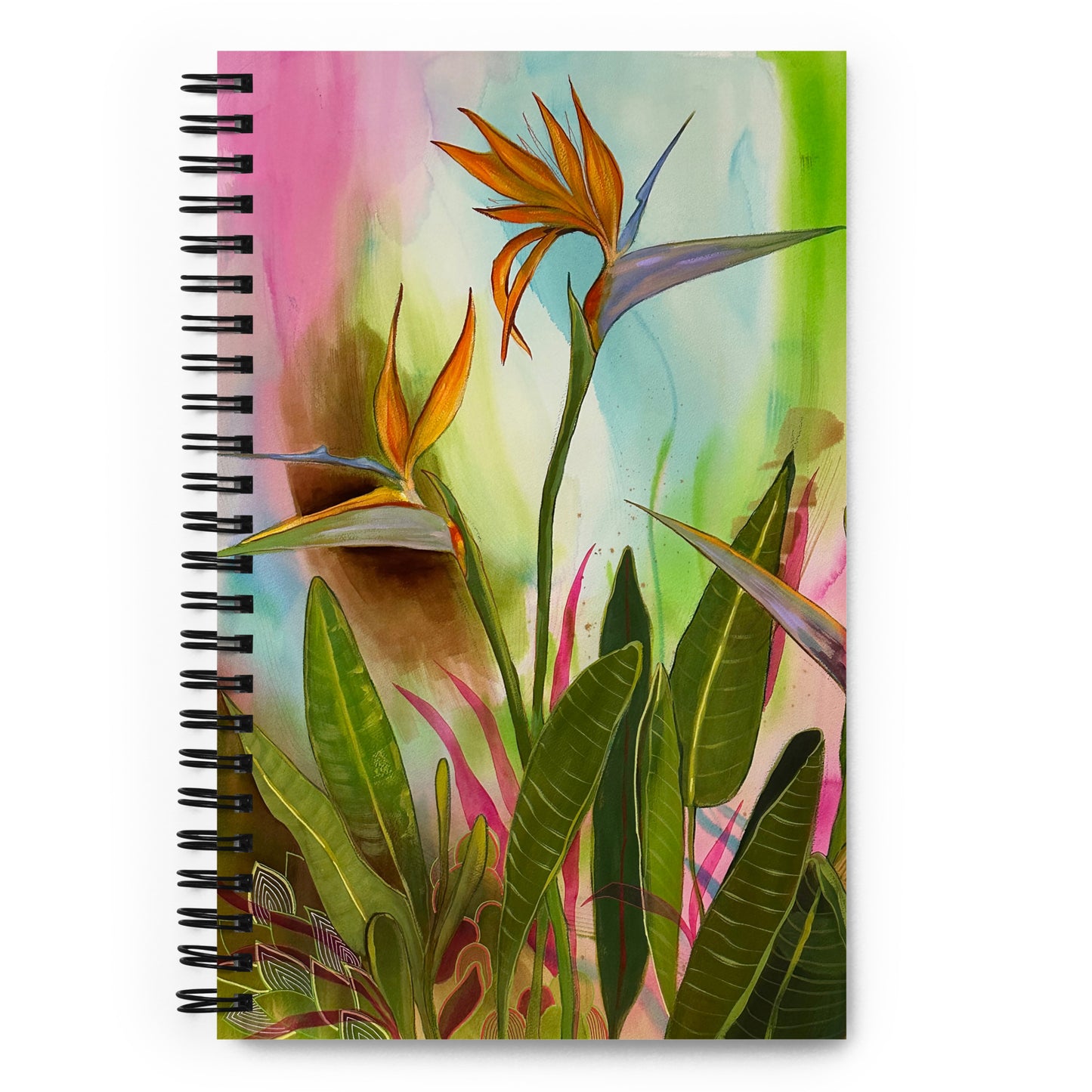 Birds of Paradise-Spiral notebook - Aquamarine Design - Artistic Gifts for Women - Art by Artist Tania Herrera from Aquamarine Design Studio