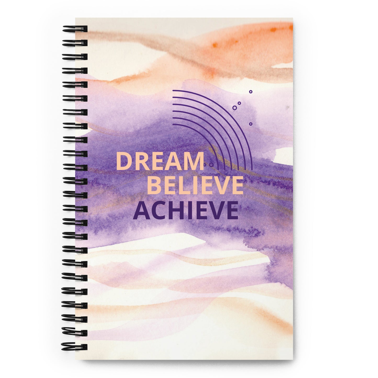 Achieve your Dreams Spiral notebook - Aquamarine Design - Artistic Gifts for Women - Art by Artist Tania Herrera from Aquamarine Design Studio