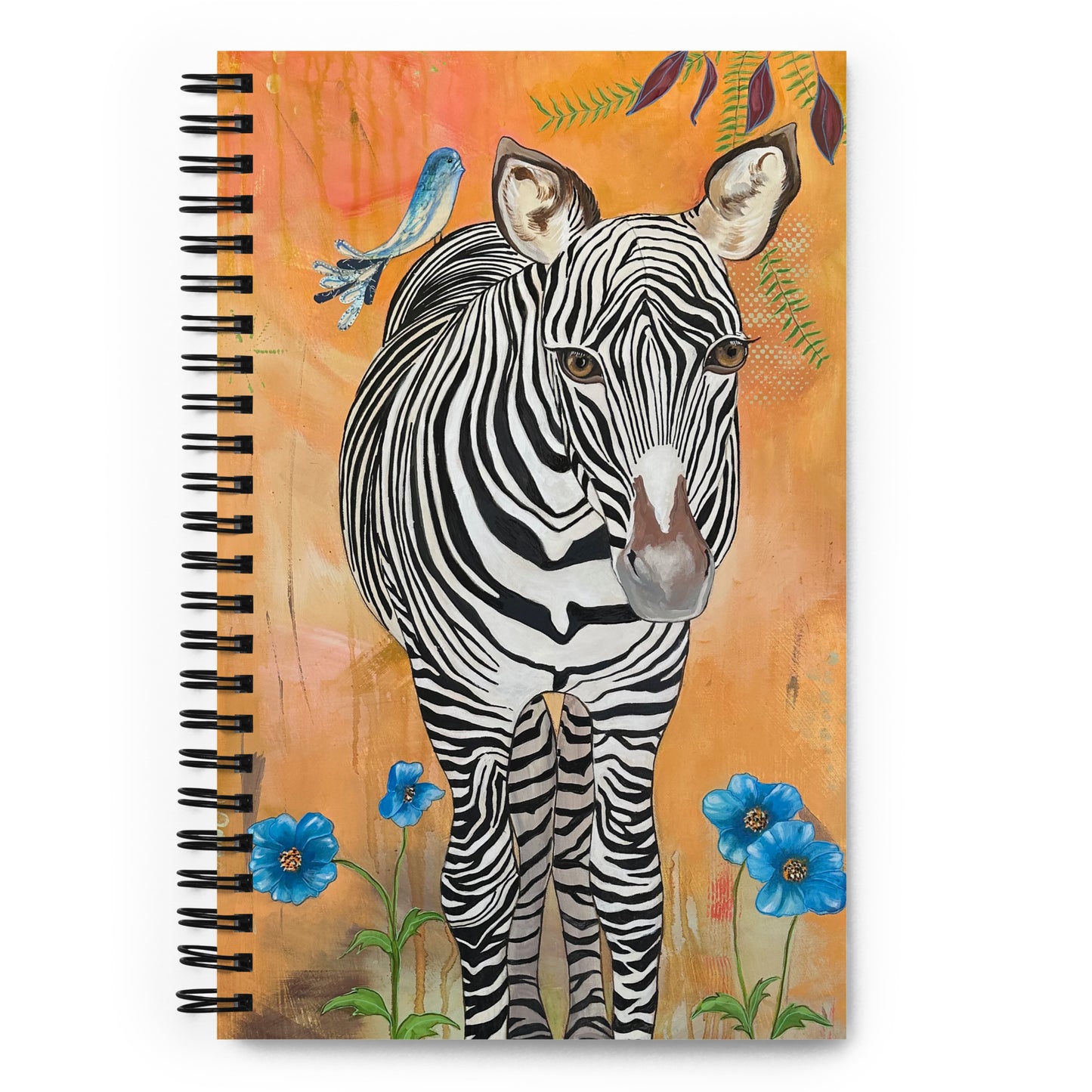 Empowered Zebra Spiral notebook - Aquamarine Design - Artistic Gifts for Women - Art by Artist Tania Herrera from Aquamarine Design Studio