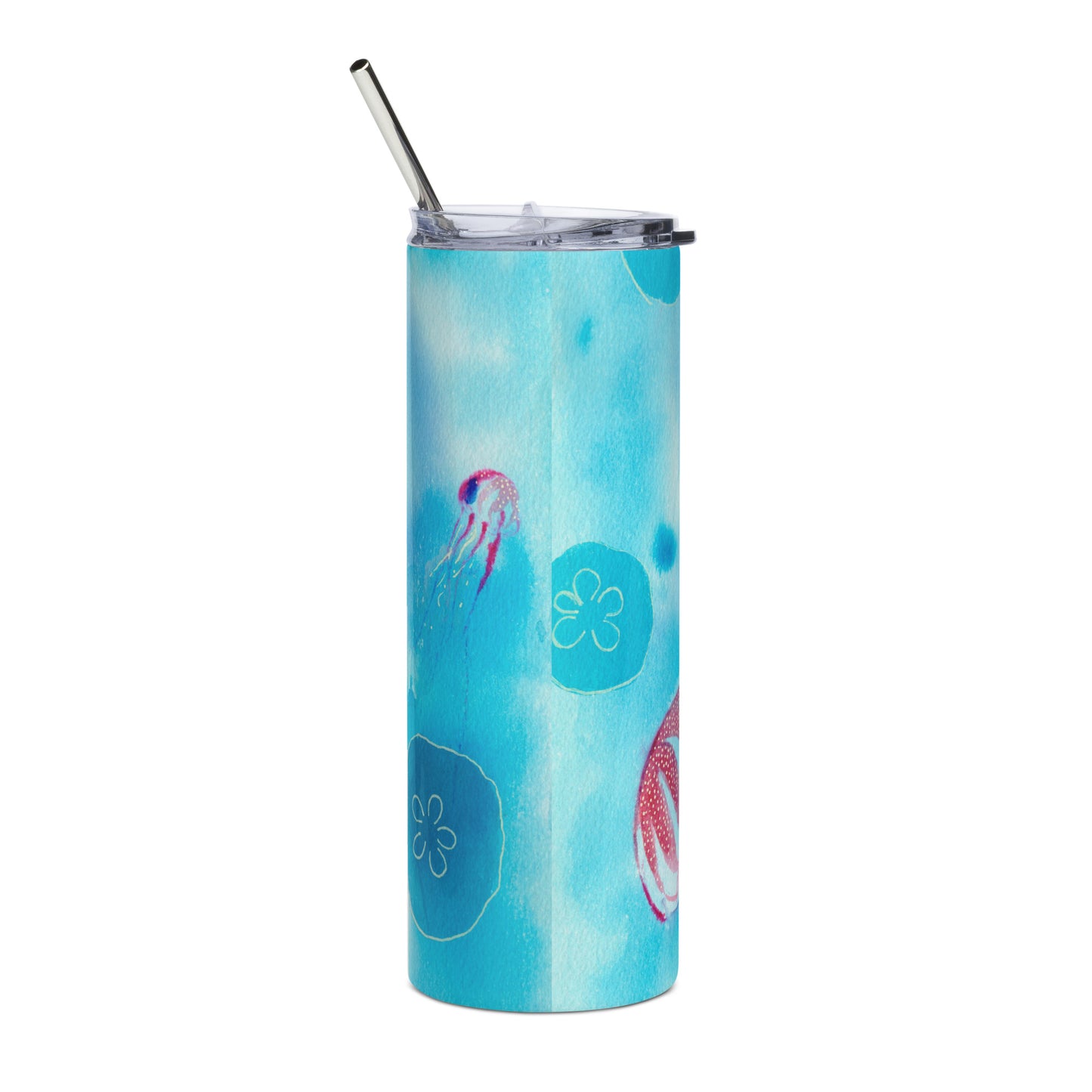 Jelly Flow Stainless steel tumbler - Aquamarine Design - Artistic Gifts for Women - Art by Artist Tania Herrera from Aquamarine Design Studio