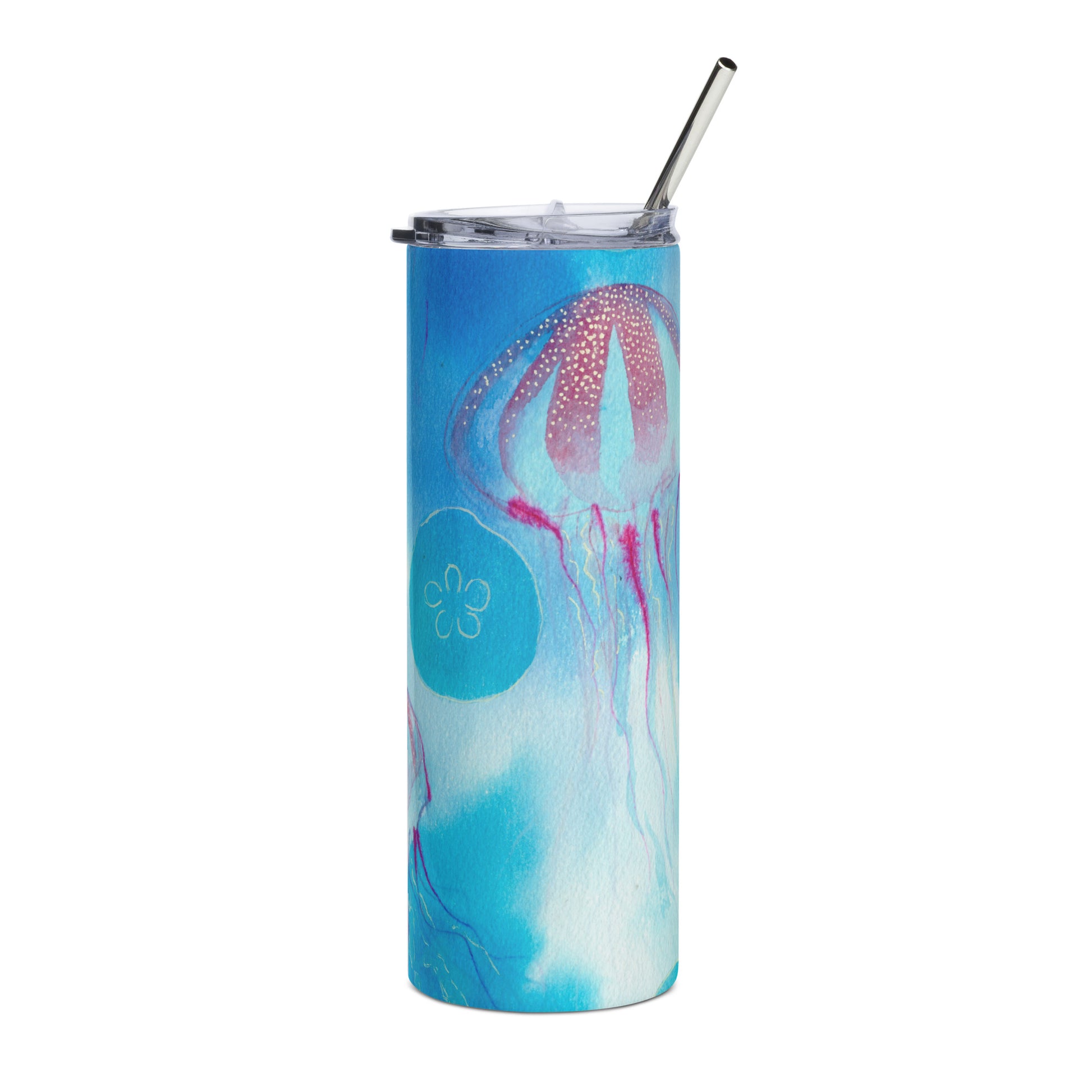 Jelly Flow Stainless steel tumbler - Aquamarine Design - Artistic Gifts for Women - Art by Artist Tania Herrera from Aquamarine Design Studio