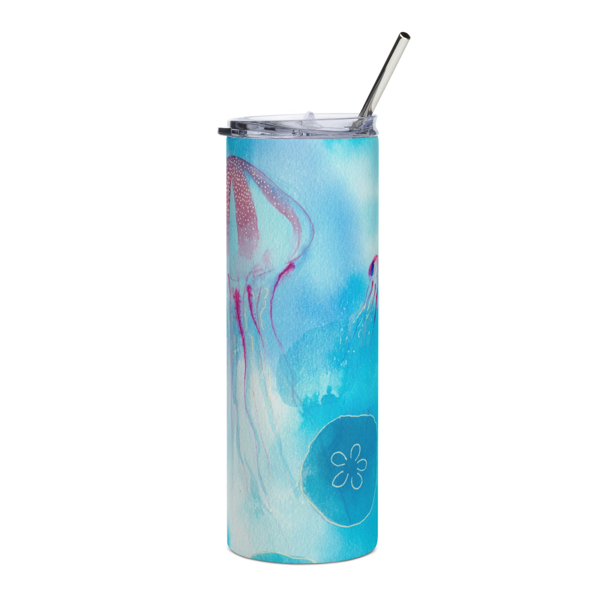 Jelly Flow Stainless steel tumbler - Aquamarine Design - Artistic Gifts for Women - Art by Artist Tania Herrera from Aquamarine Design Studio
