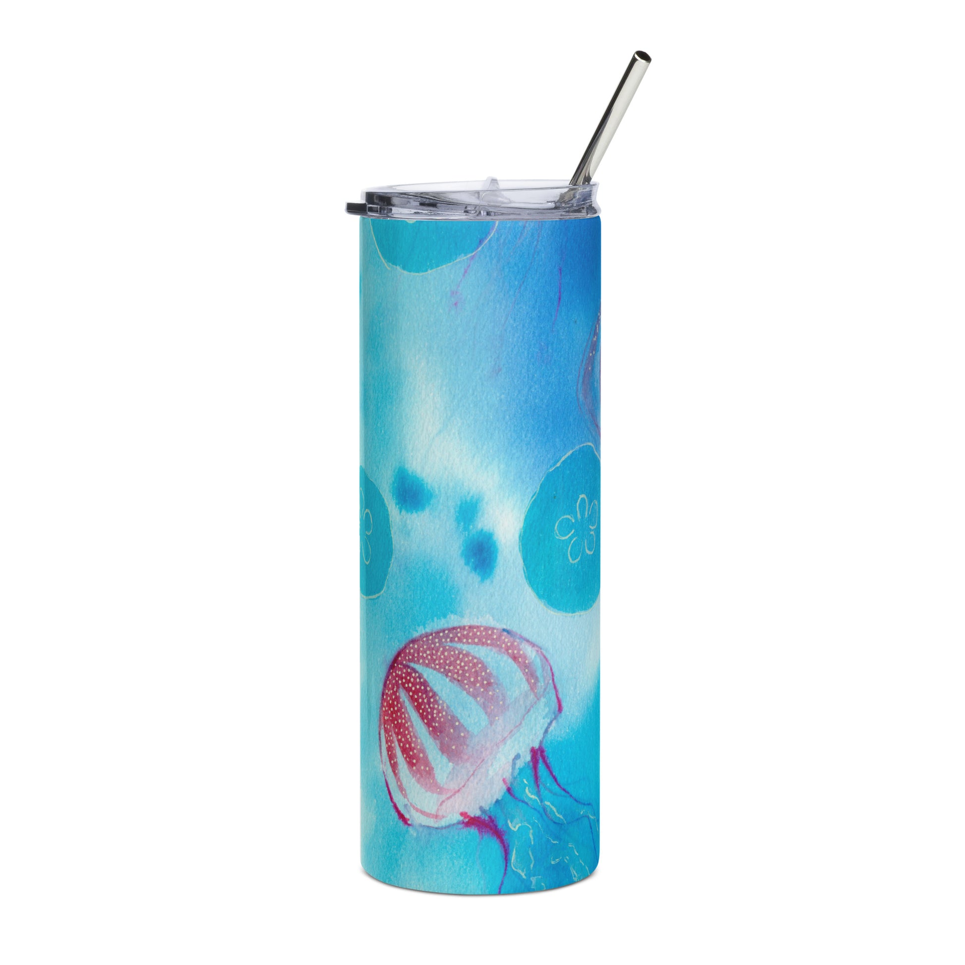 Jelly Flow Stainless steel tumbler - Aquamarine Design - Artistic Gifts for Women - Art by Artist Tania Herrera from Aquamarine Design Studio